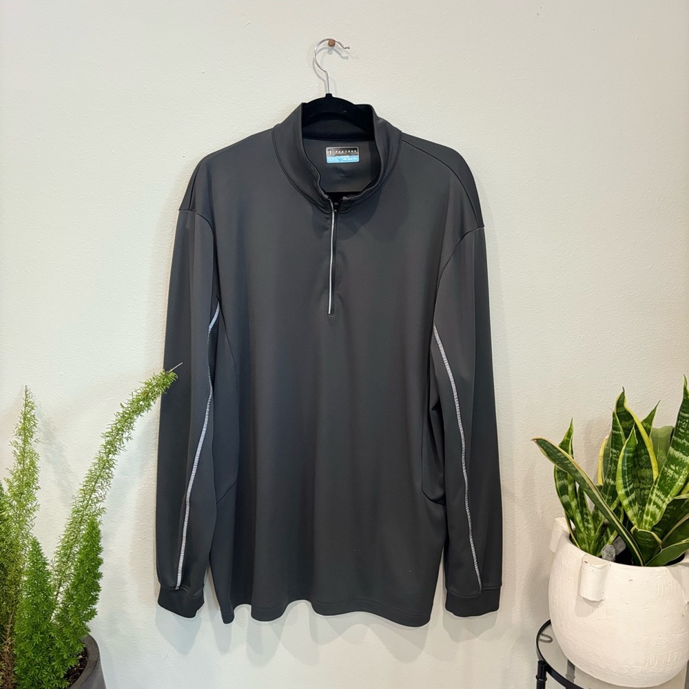 PGA Tour | Men's Charcoal Quarter-Zip Jacket | Size XXL